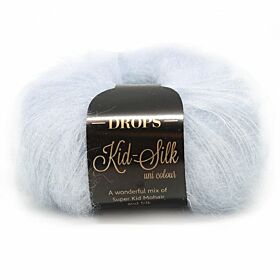 DROPS Kid-Silk Uni Colour 07 licht hemelsblauw - Mohair Garen
