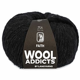 WoolAddicts Faith 70 antraciet / donkergrijs - Wol Garen