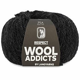 WoolAddicts Respect 70 antraciet / donkergrijs - Merino/Alpaca Garen