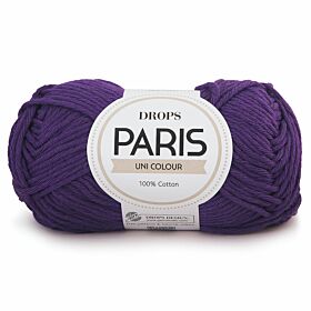 DROPS Paris Uni Colour - 08 donkerpaars - Katoen Garen