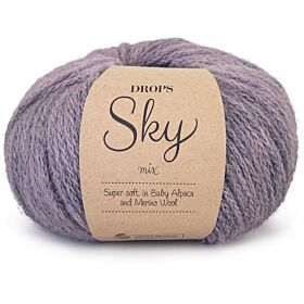 DROPS Sky Mix 08 paarse mist / lavendel - BabyAlpaca Wol Garen