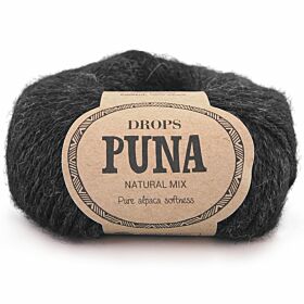 Drops Puna Natural Mix - 08 zwart - Alpaca Wol Garen
