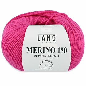 Lang Yarns Merino 150 - 85 pink / felroze - Merinowol Garen