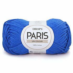 DROPS Paris Uni Colour - 09 koningsblauw / kobaltblauw - Katoen Garen