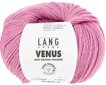 Lang Yarns Venus - 09 roze - Merino/Katoen Garen 1