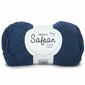 DROPS Safran Uni Colour - 09 marineblauw - Katoen Garen