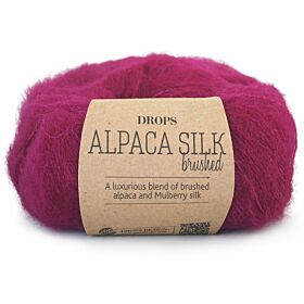 DROPS Brushed Alpaca Silk Uni Colour - 09 paars - Wol Garen