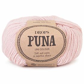 DROPS Puna Uni Colour - 09 poederroze - Wol Garen