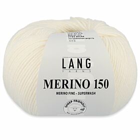 Lang Yarns Merino 150 - 94 ecru / naturel / creme - Merinowol Garen