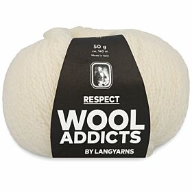 WoolAddicts Respect 94 naturel / ecru / creme / offwhite - Merino/Alpaca Garen