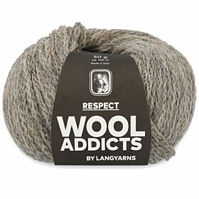 WoolAddicts Respect 96 taupe / zand - Merino/Alpaca Garen