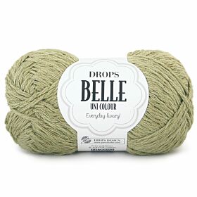 DROPS Belle Uni Colour - 10 mosgroen - Katoen Linnen Garens