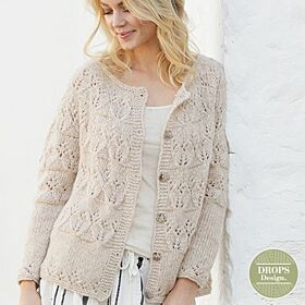 Breipatroon damesvest Drops Design