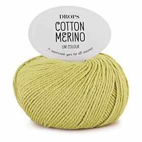 DROPS Cotton Merino Uni Colour - 10 pistache - Wol/Katoen Garen