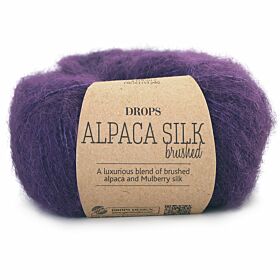 DROPS Brushed Alpaca Silk Uni Colour - 10 violet - Wol Garen