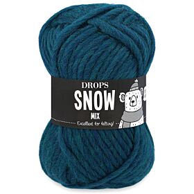 DROPS Snow Mix - 100 donker petrol - Wol Garen 1