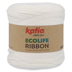Katia Ecolife Ribbon - 100 ecru - Gerecycled Lintgaren 1