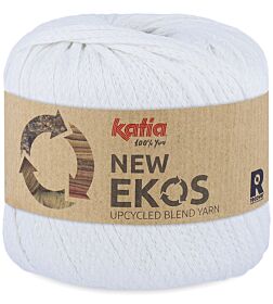 Katia New Ekos - 100 wit - Gerecycled Polyester/Katoen Garen 1