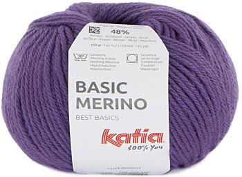 Katia Basic Merino - 101 donkerlila - Wol/Acryl Garen 1