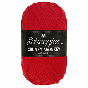 Scheepjes Chunky Monkey 1010 scarlet / rood - Acryl Garen