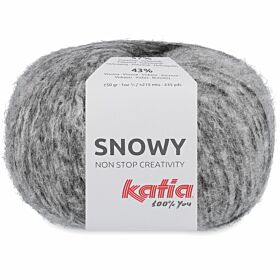 Katia Snowy - 102 grijs - Garen met Pluche Look