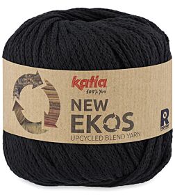 Katia New Ekos - 103 zwart - Gerecycled Polyester/Katoen Garen 1