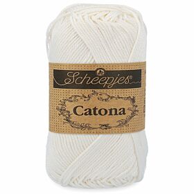 Scheepjes Catona 105 bridal white / naturel / ecru (50 gram) - Katoen Garen