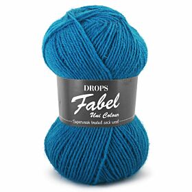 DROPS Fabel Uni Colour - 105 turkoois - Wol Garen