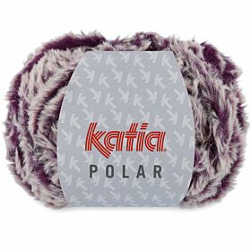 Katia Polar - 106 aubergine-wit - Polyester Garen