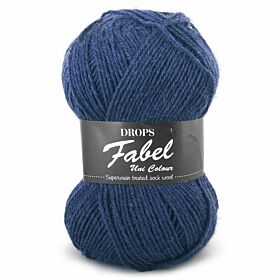 DROPS Fabel Uni Colour - 107 blauw - Wol Garen