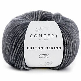 Katia Concept Cotton-Merino 107 donkergrijs - Katoen/Merino Garen