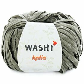 Katia Washi 109 donker olijfgroen / bleekgroen - Lintgaren