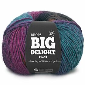 DROPS Big Delight Print - 11 bosbessen muffin - Wol Garen