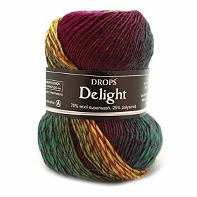 DROPS Delight Print - 11 lila/groen - Wol Garen