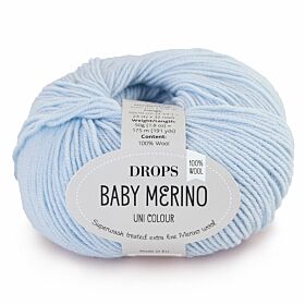 DROPS Baby Merino Uni Colour - 11 ijsblauw - Wol & Garen