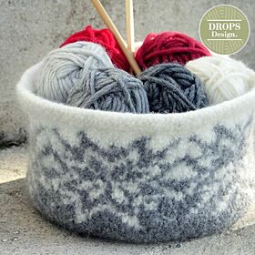 Patroon gebreide en gevilte mand - Drops Design