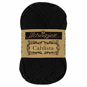 Scheepjes Cahlista - 110 jet black - Katoen Garen