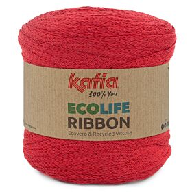Katia Ecolife Ribbon - 110 rood - Gerecycled Lintgaren 1