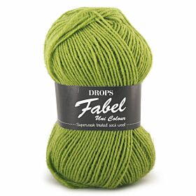 DROPS Fabel Uni Colour - 112 appelgroen - Wol Garen