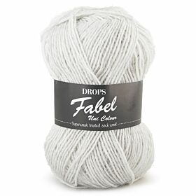 DROPS Fabel Uni Colour - 114 licht parelgrijs - Wol Garen