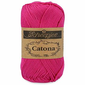 Scheepjes Catona 114 schocking pink / magenta (50 gram) - Katoen Garen