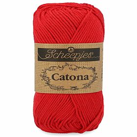 Scheepjes Catona 115 hot red / kersrood (50 gram) - Katoen Garen