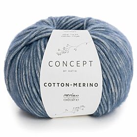 Katia Concept Cotton-Merino 115 jeansblauw - Katoen/Merino Garen