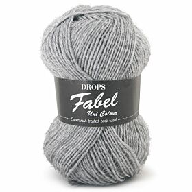 DROPS Fabel Uni Colour - 115 lichtgrijs - Wol Garen