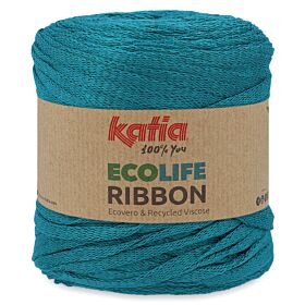 Katia Ecolife Ribbon - 115 turquoise - Gerecycled Lintgaren 1