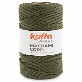 Katia Macramé Cord 117 olijfgroen - Katoen Garen