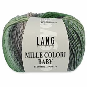 Lang Yarns Mille Colori Baby 118 groen/grijs - Merinogaren