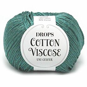 DROPS Cotton Viscose Uni Colour - 12 zeegroen - Katoen/Viscose Garen