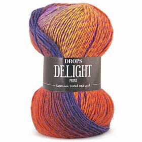 DROPS Delight Print - 12 regenboog - Wol Garen