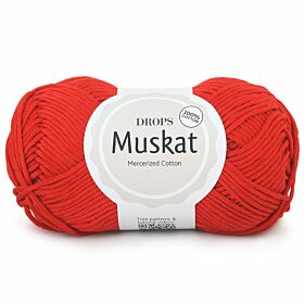 DROPS Muskat Uni Colour - 12 rood - Katoen Garen